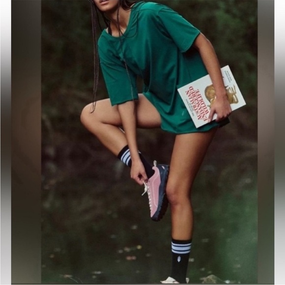 Free People movement Hot Shot Tee Romper, S green oversized - Picture 11 of 11